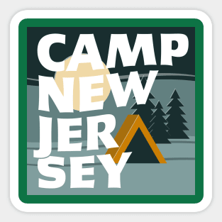 Camp New Jersey - Let's Go Camping - JerseyVibes Sticker